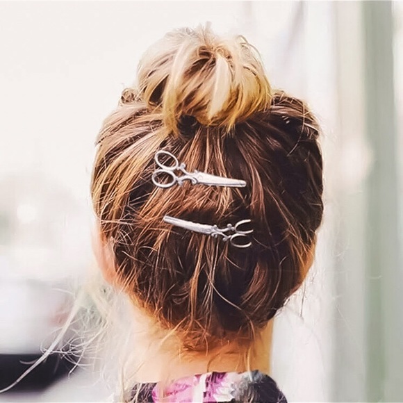 ⚜️[𝟯/$𝟭𝟴]⚜️NEW 2 Scissors Hairpins Minimalist Set - Picture 5 of 14